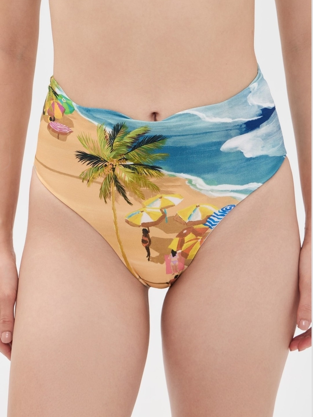 FARM Rio Copacabana Beach Multicolored Hot Pants Bikini Bottoms - Small